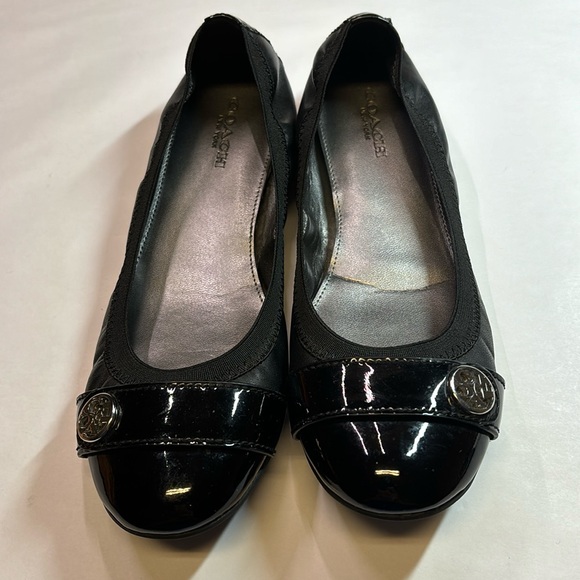 Coach Chelsey Ballet Flats Black Semi Mat in Size 6.5 - Picture 2 of 11